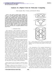 Analysis of a Digital Clock for Molecular Computing