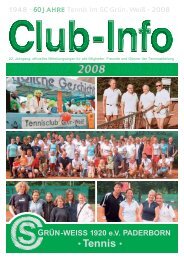 Der Tennis - TC Grün-Weiß Paderborn