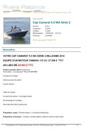 Cap Camarat 5.5 wa - Riviera Plaisance