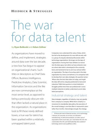 The war for data talent - Heidrick & Struggles
