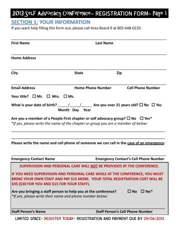 REGISTRATION FORM