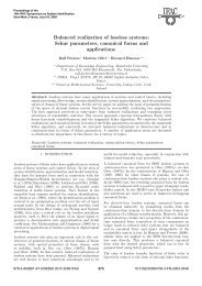 Balanced Realization of Lossless Systems: Schur Parameters ...