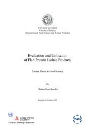 Evaluation and Utilisation of Fish Protein Isolate Products