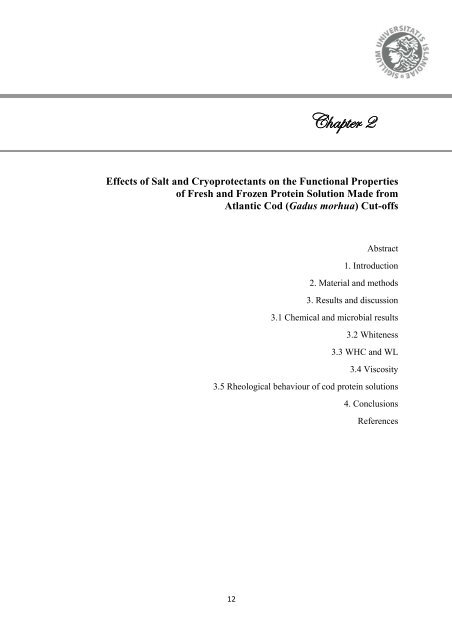 Evaluation and Utilisation of Fish Protein Isolate Products