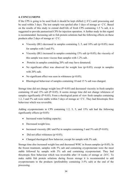 Evaluation and Utilisation of Fish Protein Isolate Products