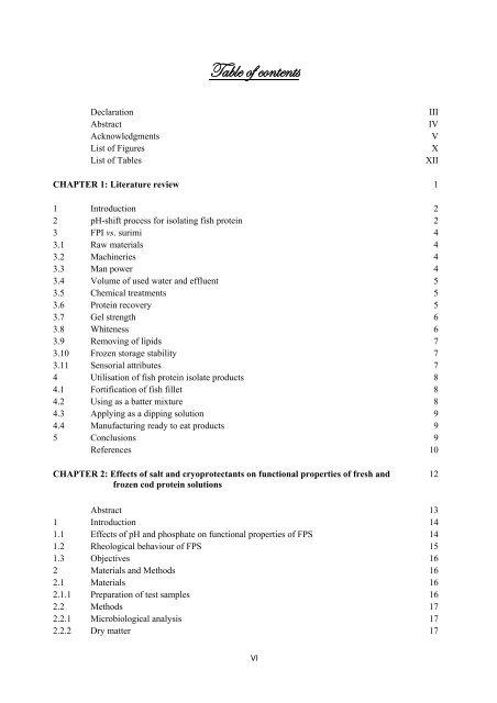 Evaluation and Utilisation of Fish Protein Isolate Products