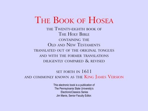 Hosea.pdf - Penn State University