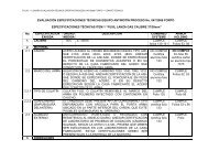 EVALUACIÃN ESPECIFICACIONES TÃCNICAS EQUIPO ...