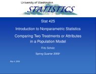 Introduction to Nonparametric Statistics Comparing Two Treatments ...