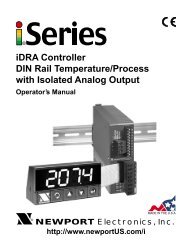 iDRA Controller DIN Rail Temperature/Process with ... - NEWPORT