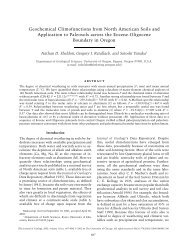 Geochemical Climofunctions from North American Soils and ...