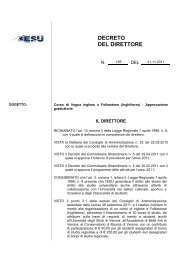 DECRETO DEL DIRETTORE - ESU Verona