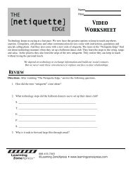 Video Worksheet - Learning Zone Express