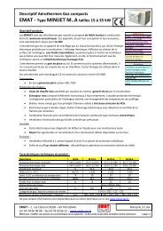 Descriptif AÃ©rothermes Gaz compacts EMAT - Type MINIJET M..A ...