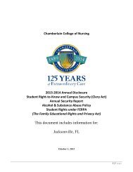 Jacksonville Annual Disclosure - Chamberlain