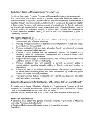 Bachelor of Social and Entrepreneurial Forestry 3years (3 options ...