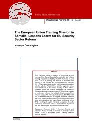 The European Union Training Mission in Somalia: Lessons ... - ISSAT