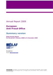 REPORT OF THE EUROPEAN ANTI-FRAUD OFFICE - Tullverket