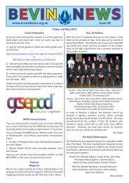 www.ernestbevin.org.uk Issue 58 - Ernest Bevin College