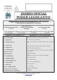 DIÃRIO OFICIAL PODER LEGISLATIVO - AssemblÃ©ia Legislativa do ...