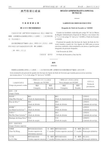 澳門特別行政區