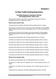 Schedule 1 Te Puke Traffic/Parking Restrictions