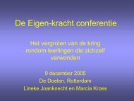 De Eigen-kracht conferentie: het vergroten van de ... - swphost.com