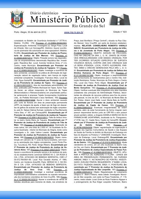 Procuradoria-Geral de JustiÃ§a - MinistÃ©rio PÃºblico - RS