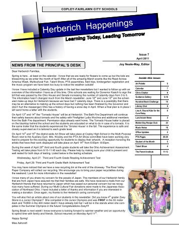 Herberich Happenings - Copley-Fairlawn City Schools