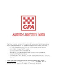 Download CFA Annual Report 2008 - Country Fire Authority