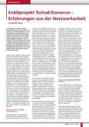 Erdölprojekt Tschad/Kamerun - Erfahrungen aus der Netzwerkarbeit