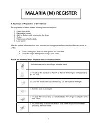 MALARIA (M) REGISTER - NVBDCP