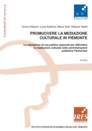 promuovere la mediazione culturale in piemonte - Integrazione ...