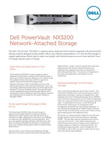 Powervault NX3200 Spec Sheet - Dell