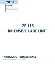 ze 115 intensive care unit 2013 - Studenten - AZ Damiaan