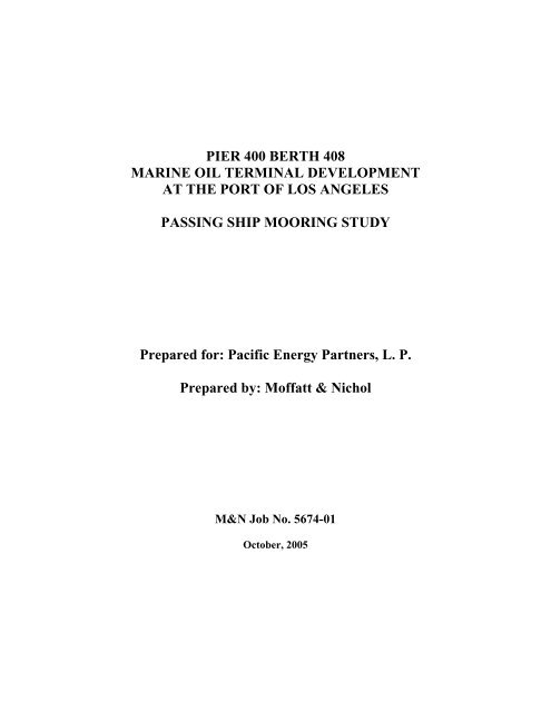 1. Passing Ship Mooring Study