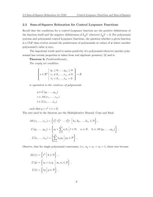 Sum-of-Squares Applications in Nonlinear Controller Synthesis