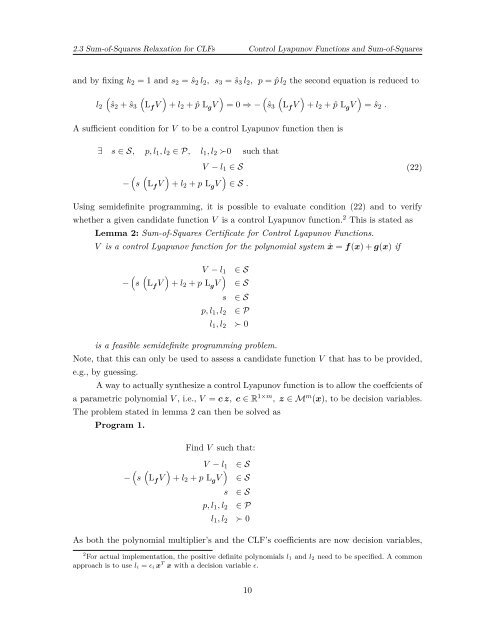Sum-of-Squares Applications in Nonlinear Controller Synthesis