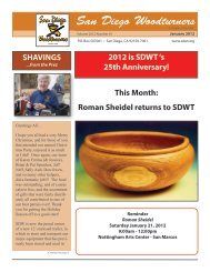 Roman Sheidel Returns To SDWT - San Diego Woodturners