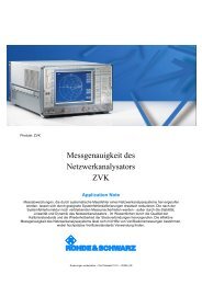 Messgenauigkeit des Netzwerkanalysators ZVK - Rohde & Schwarz ...