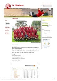 Saison 2011/2012 - FV Ettenheim