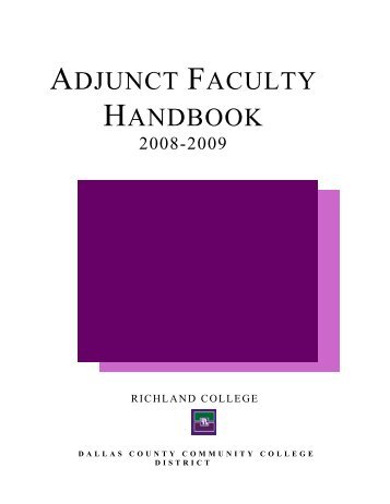 ADJUNCT FACULTY HANDBOOK - Richland College