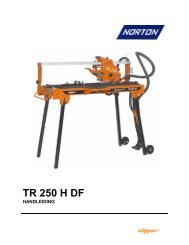 Clipper TR 250 H DF Handleiding - Saint-Gobain Abrasives