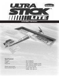 Hangar 9 Ultra Stick Lite - Horizon Hobby