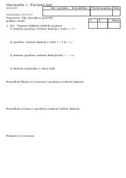 Matematika 1 - Parcijalni ispit