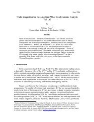 Trade Integration for the Americas: What Can Economic Analysis ...