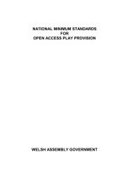 national minimum standards for open access play provision welsh ...