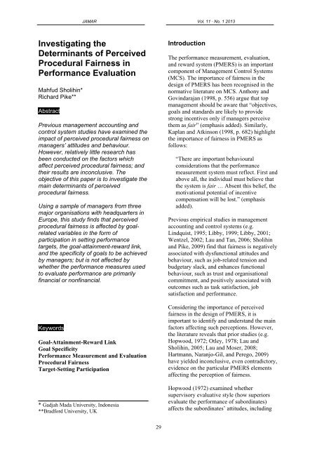 Investigating the Determinants of Perceived Procedural Fairness in ...