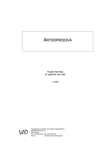 ANTIDEPRESSIVA - Vad.be
