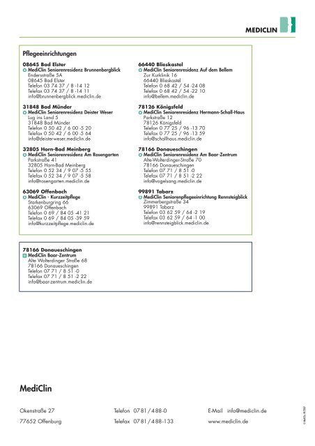 Klinik für Neurologie und - MediClin